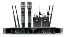 Comprar Microfonos Gochanmi mkf-GC-04Q Inalambrico 4 Canales Uhf Mano Y Solapa Color Negro