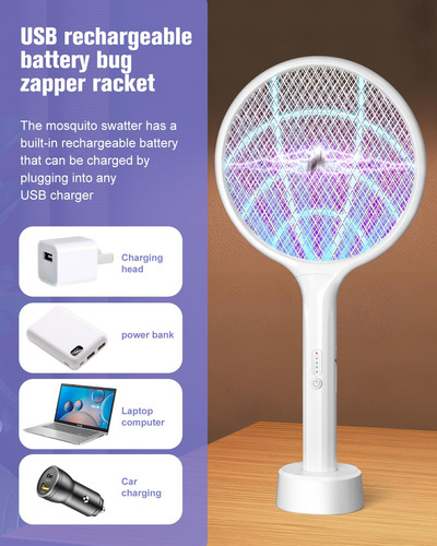 Raqueta Eléctrica Para Matar Moscas Deezee, 4000 V, 2 Unidad