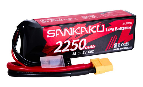 Sankaku 3s Lipo Bateria 60c 2250mah 11.1v Lipo Pack Con Xt60