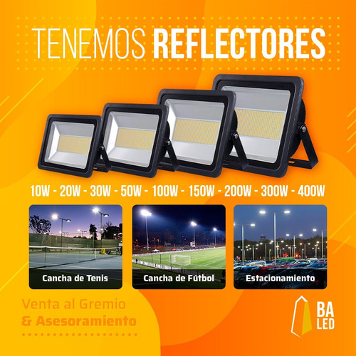 Imagen 2 de 10 de Reflector Led 50w Multiled Bajo Consumo Exterior