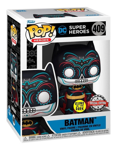 Funko Pop Heroes Batman Dia De Los Dc Glows In The Dark #409