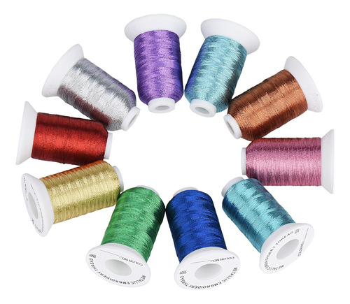 Kit De Hilo Para Máquina De Bordar, 10 Colores