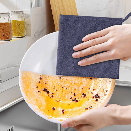 12 Pz 30x30cm Paño De Limpieza Multiusos Trapo De Cocina