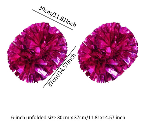 2 X 2 Piezas De Pompones De Animadoras, Pompones Brillantes