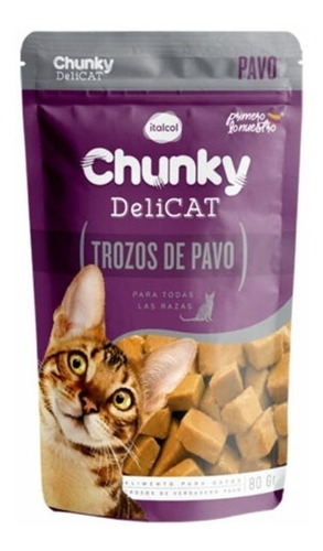 Chunky Delicat Trozos De Pavo | Alimento Para Gato X 80 Gr