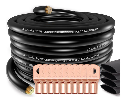 Cable De Cobre De Calibre 1/0, Amplificador De Automovil Caa