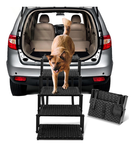 Escalera De Auto Para Perro Portatil (5 Escalones) 