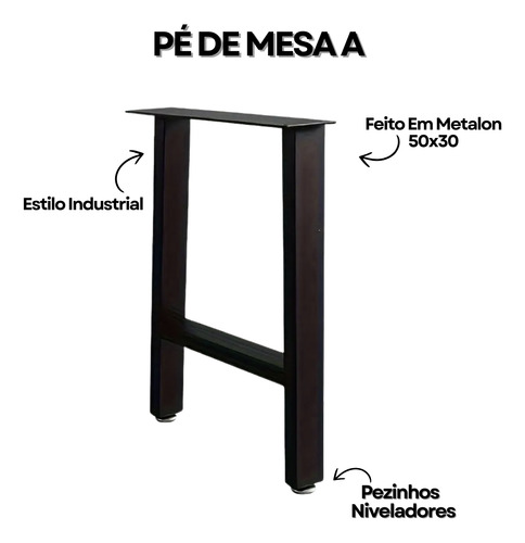 Pé Base Mesa Modelo A Resistente 75x35x5