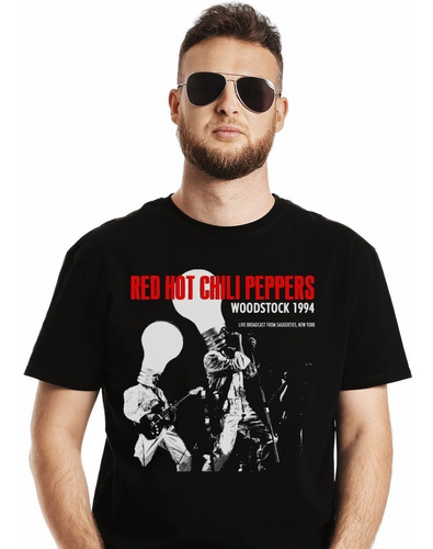 Polera Red Hot Chili Peppers Woodstock Rock Impresión Direct