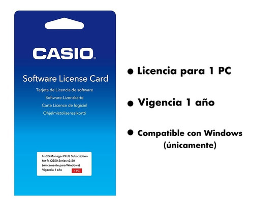Imagen 1 de 3 de Software Emulador Casio Para Graficadora Fa-cg1sa