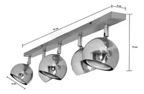 Comprar Lampara Aplique Techo Pared Gioluce Tini Gap 5 Luces Bocha Cromo