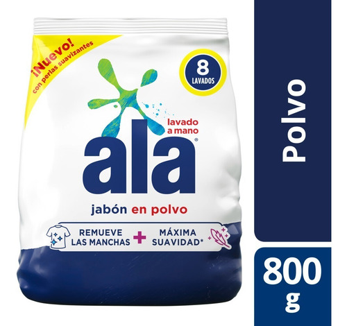 Jabon En Polvo Ala Lavado Mano Core Maxima Suavidad X 800 Gr