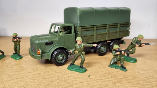 Soldados Dsg Britains Camión Militar Infantería Moderna Con Lona