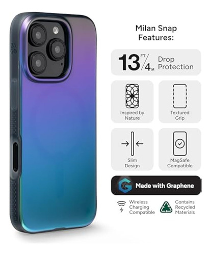 Funda Zagg Milan Snap Para iPhone 16 Pro, Color