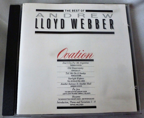 Andrew Lloyd Webber The Best Of Ovation Cd Musicales  (a)