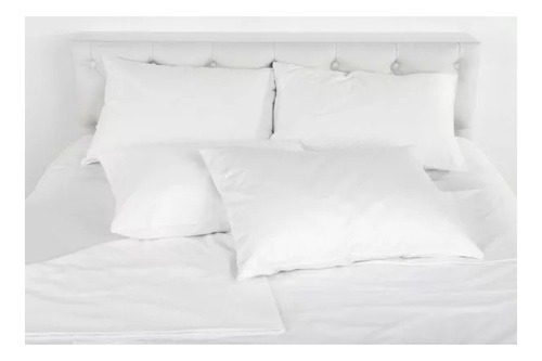 Almohada inteligente Diaz Home Clásico clásica 65cm x 14cm color blanco por 4 unidades