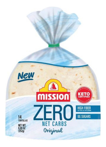 Mission Zero Net Carb, Tortillas Sabor Original 252 G (keto)