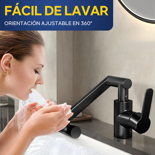 A Llave Mezclador Para Fregadero Grifo Flexible 360° Cromado