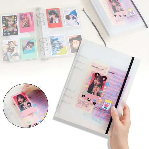 Carpeta Binder A5 Transparente Para Photocard Kpop + 10 Hoja