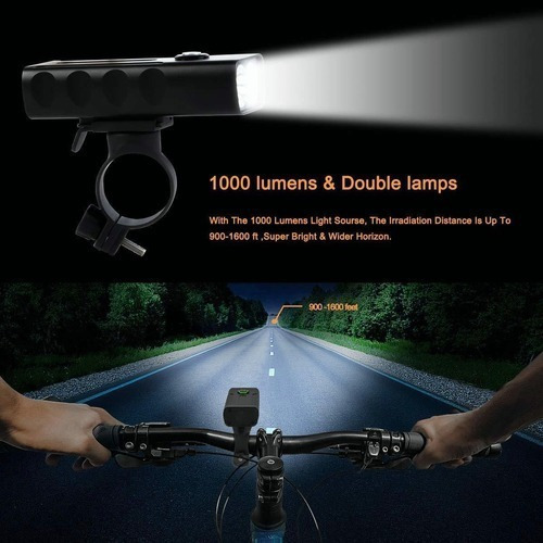 Wa Luz De Bicicleta Tk3 1000 Lúmenes 3leds 5 Horas Power