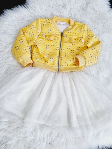 Conjunto Vestido Chaqueta Bebe Niña T 2 