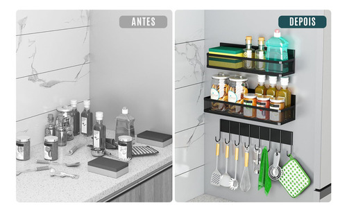 Suporte Magnético Para Geladeira Com 3 Prateleiras Magnética