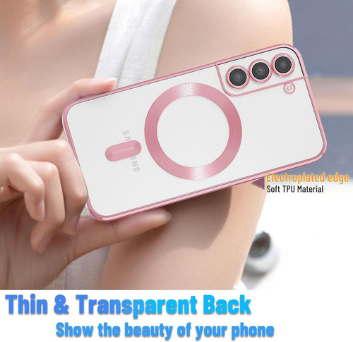 Funda Para Samsung S21fe S21 Fe Imantada Protector Camara Rosa S21 Fe