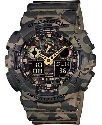 Relógio Casio G-shock Ga-100cm-5adr Original Camuflado 