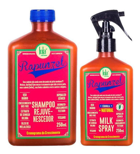 Kit Lola Cosmetics Crescimento Rapunzel - Shampoo E Leave-in