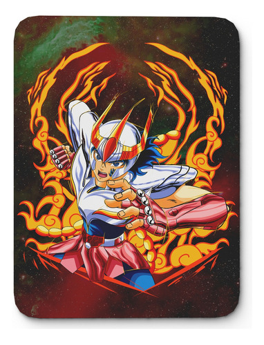 Mouse Pad Caballeros Del Zodiaco Ikki De Fénix 17cm X 21cm 