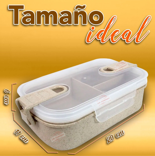Imagen 2 de 7 de Topper Ecológico Fibra De Trigo Anti Derrames Lunch Mx-009