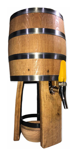 Chopera De Cerveza Barril Roble Dispenser 5l  Canilla Acero