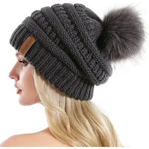 Comprar Gorros Sombreros Y Boinas De Lana Tejido Gris Talla Única