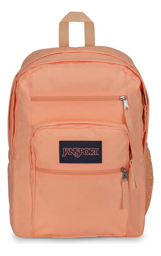 Mochila para notebook urbana Jansport Big Student 34L Xl, cor: pêssego, néon, design de tecido liso