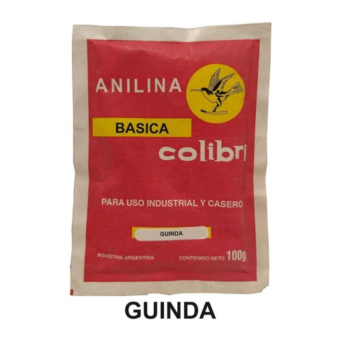 Anilina Basica Colibri X 100 Grs Guinda