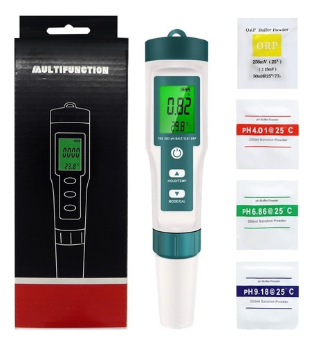 Medidor Digital De Ph 7 En 1 Orp, H2, Temperatura, Tds, Ec,