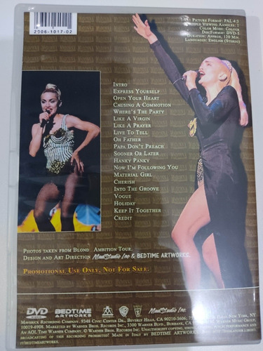 Dvd Madonna - Blond Ambition Tour Houston (finally Enough)