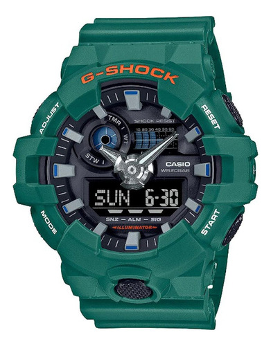 Reloj Casio Ga-700sc-3acr G-shock Shock Resist-verde