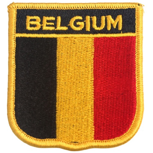 25 Parches Apliques Banderas Bordadas Del Mundo Belgica