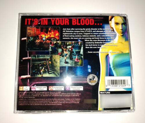 Resident Evil 3 Ps1 Repro Con Manual
