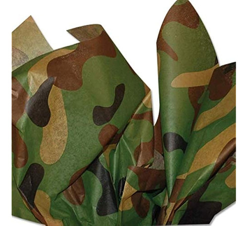 Camuflaje Papel De Seda De 20 Pulgadas X 30 Pulgadas Hojas D