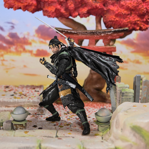 Playstation, Ghost Of Tsushima, Figura De Jin Sakai 15 Cm (Usado)