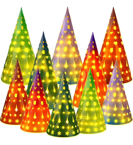 10 Bolsa Papel Luminario Navidad Luz Te Llama Forma