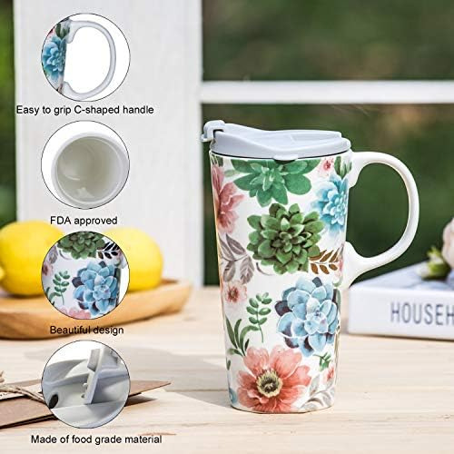 Taza De Café Topadorn Y Taza De Viaje De Cerámica Con Caja T