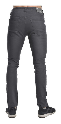 Imagen 3 de 5 de Pantalon Jean Gabardina Gris Clasico Excelente Calidad