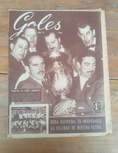 Revista Goles 356 - 5/04/55 Vuelve La Copa America