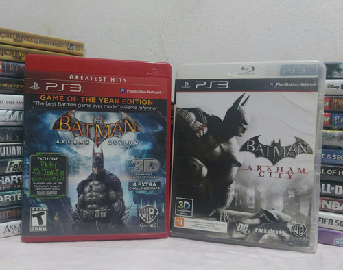 Batman Arkham Asylum Y Arkham City Ps3 Usados Surtido Noa