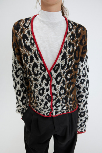 Sweater Oklan Cardigan Rhea Animal Print I25