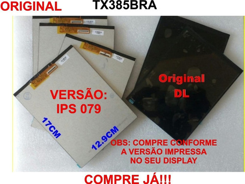 Display Tablet Tab Fácil Dl Tx385bra Original Versão Ips 079