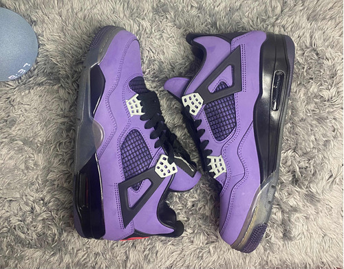 Nike Air Jordan 4 Retro X Travis Scott Purple #26.5 G 5